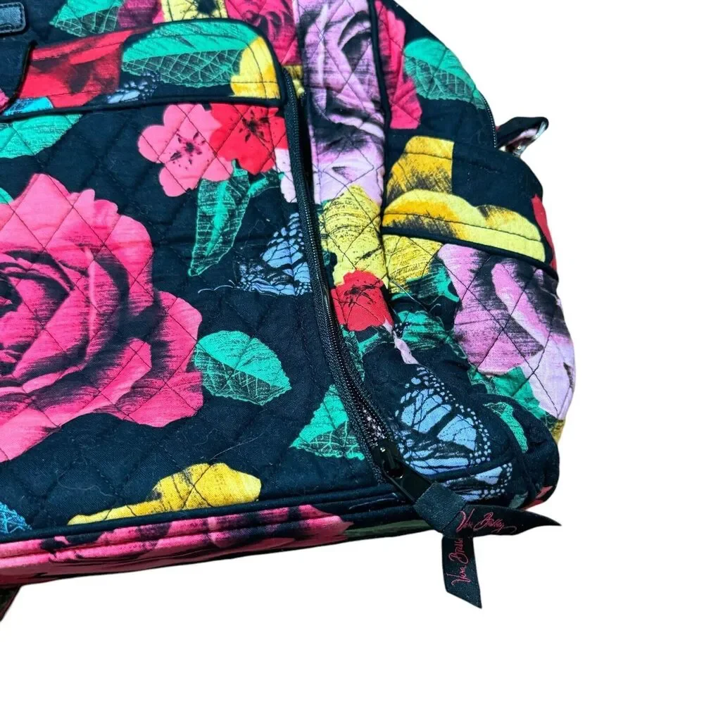Vera Bradley Ultimate Baby Diaper Overnight Bag Quilted Roses Floral Pockets